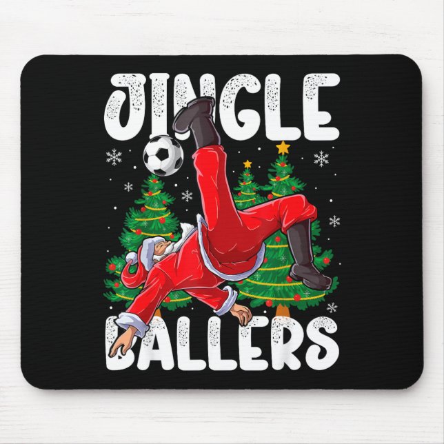 Alfombrilla De Ratón Jingle Ballers Santa Football Christmas Soccer Pla (Frente)