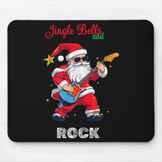 Alfombrilla De Ratón Jingle Bell And Rock Christmas Santa Rolling Playi (Frente)