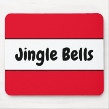 JINGLE BELLS Tiras blancas rojas brillantes