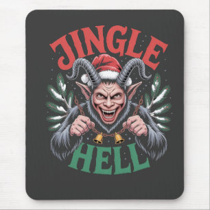 Alfombrilla De Ratón Jingle Hell Navidades Krampus Evil Xmas