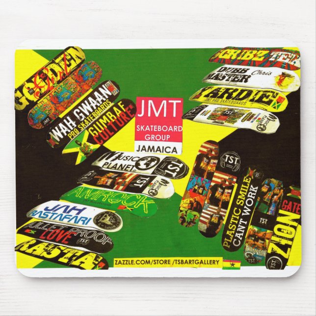 Alfombrilla De Ratón JMT SKATEBOARD JAMAICA Mousepad (Frente)