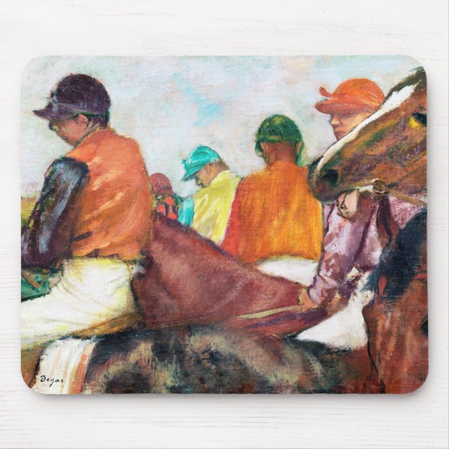 Alfombrilla De Ratón Jockey y caballo, Edgar Degas (Frente)