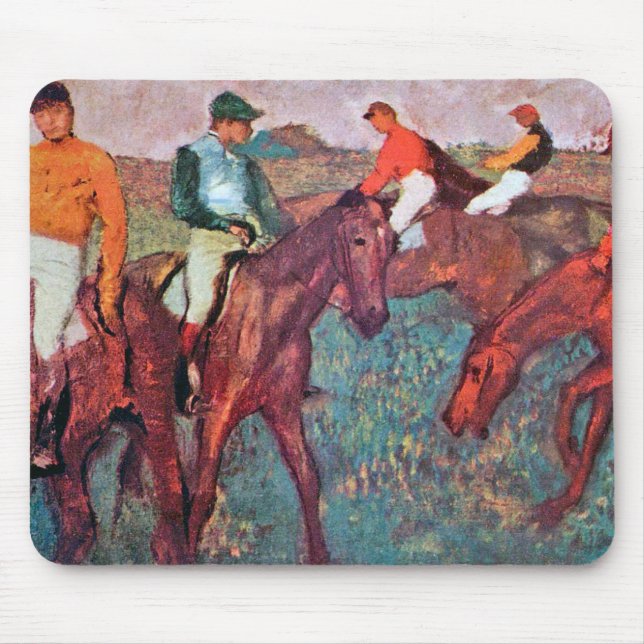 Alfombrilla De Ratón Jockey y caballo, Edgar Degas (Frente)