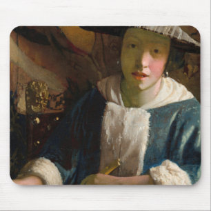 Alfombrilla De Ratón Johannes Vermeer - Chica con flauta
