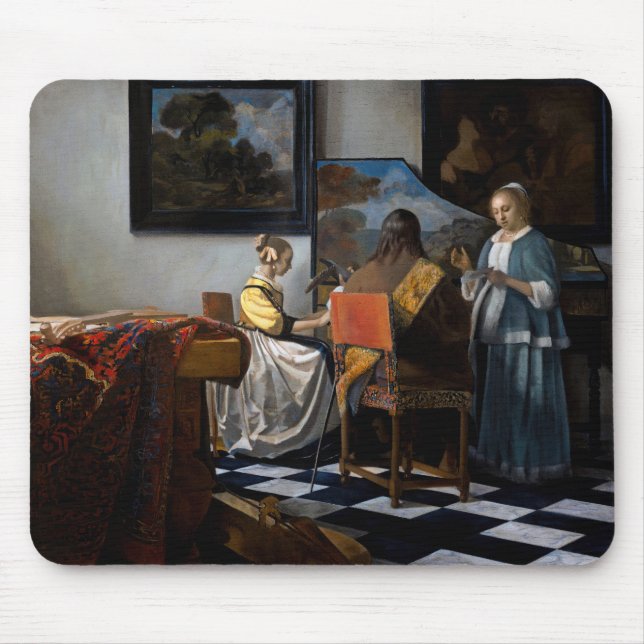 Alfombrilla De Ratón Johannes Vermeer - El concierto (Frente)