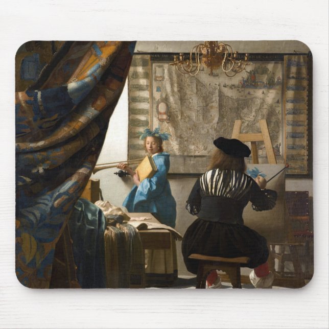 Alfombrilla De Ratón Johannes Vermeer - The Allegory of Painting (Frente)