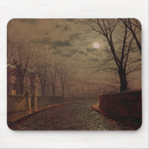 Alfombrilla De Ratón John Atkinson Grimshaw  Escena callejera iluminada