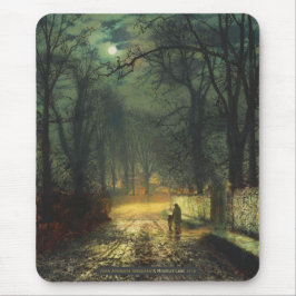 Alfombrilla De Ratón John Atkinson Grimshaw Un carril luna 1874 CC0230