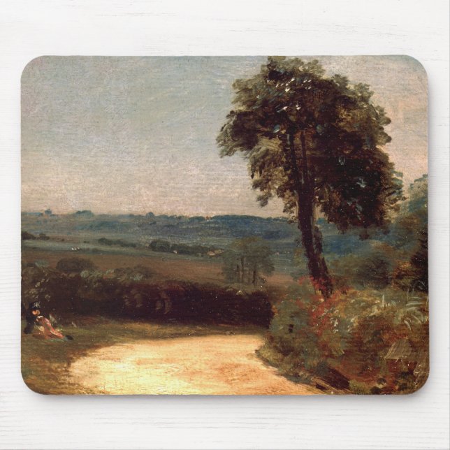 Alfombrilla De Ratón John Constable - La calle desde Bergholt Oriental (Frente)