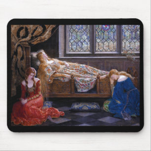 Alfombrilla De Ratón John Maler Collier , "Beauty dormida"