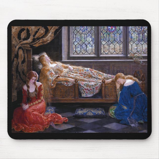 Alfombrilla De Ratón John Maler Collier , "Beauty dormida" (Frente)