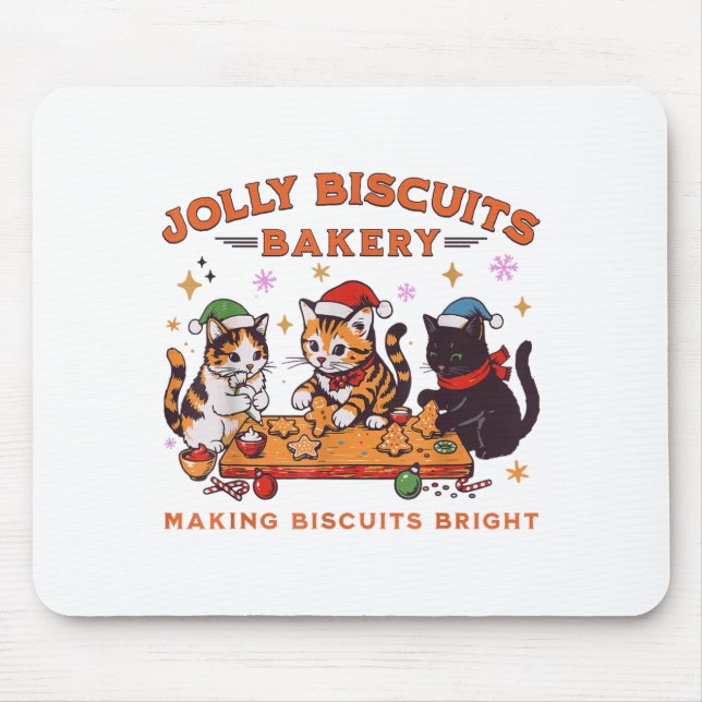 Alfombrilla De Ratón Jolly Christmas Biscuits Bakery Baking Crew Xmas C (Frente)