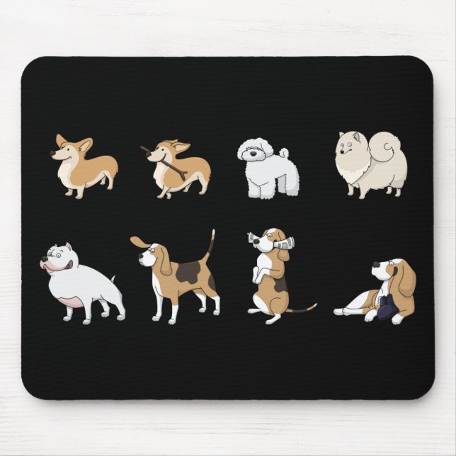 Alfombrilla De Ratón Jolly corgis (Frente)