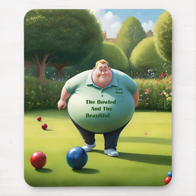 Alfombrilla De Ratón Jolly Lawn Bowler Man, (Frente)