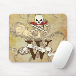 Alfombrilla De Ratón Jolly Roger Monogram Inicial