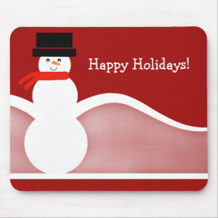 Alfombrilla De Ratón Jolly Snowman Holiday Mousepad
