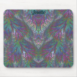 Alfombrilla De Ratón JOSETTE ~ Zany Shades Aqua Plata rosa verde