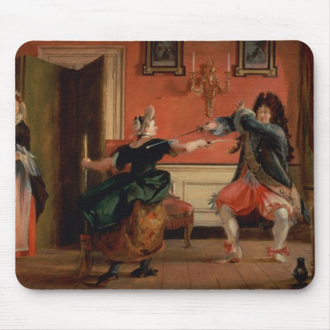 Alfombrilla De Ratón Jourdain cerca a su criada (Frente)