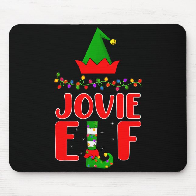 Alfombrilla De Ratón Jovie Elf Matching Family Lighting Christmas  (Frente)