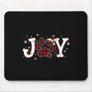 Alfombrilla De Ratón Joy Buffalo Rojo Perro Paw Navidades de impresión 