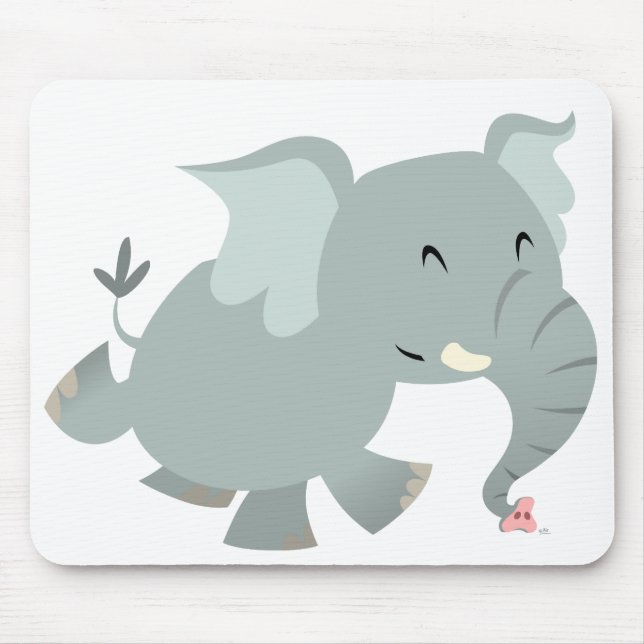 Alfombrilla De Ratón Joyful Personalizado Elephant Mousepad (Frente)