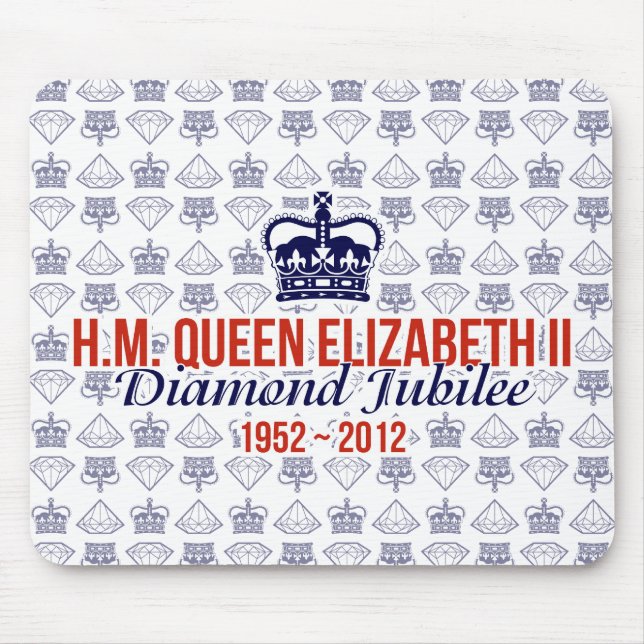Alfombrilla De Ratón Jubileo de diamante Mousemat conmemorativo (Frente)