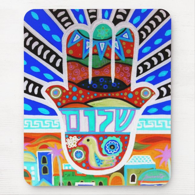 Alfombrilla De Ratón Judaica Hamsa (Frente)