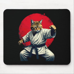 Alfombrilla De Ratón Judo de arte marcial japonés: gato de karate para