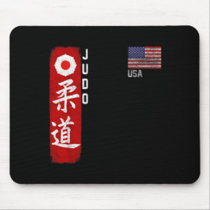 Alfombrilla De Ratón Judo USA Bandera Americana Judoka Dojo Arte Marcia