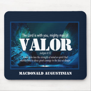 Alfombrilla De Ratón Jueces 6:12 VALOR poderoso hombre personalizado