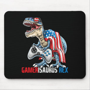 Alfombrilla De Ratón Juego 4 De Julio T Rex Dinosaur Amerisaurus Rex Bo