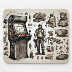 Alfombrilla De Ratón Juego activado: Classic Arcade Retro