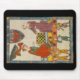 Alfombrilla De Ratón Juego de Ajedrez Códice Manesse siglo XIV