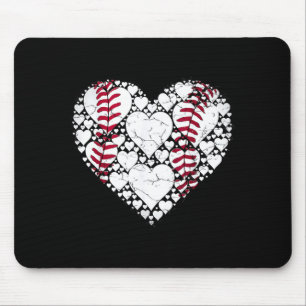 Alfombrilla De Ratón Juego de amor corazón béisbol Deportes Fan Día de 