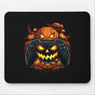 Alfombrilla De Ratón Juego de Halloween Jack O Lantern Pumpkin Face