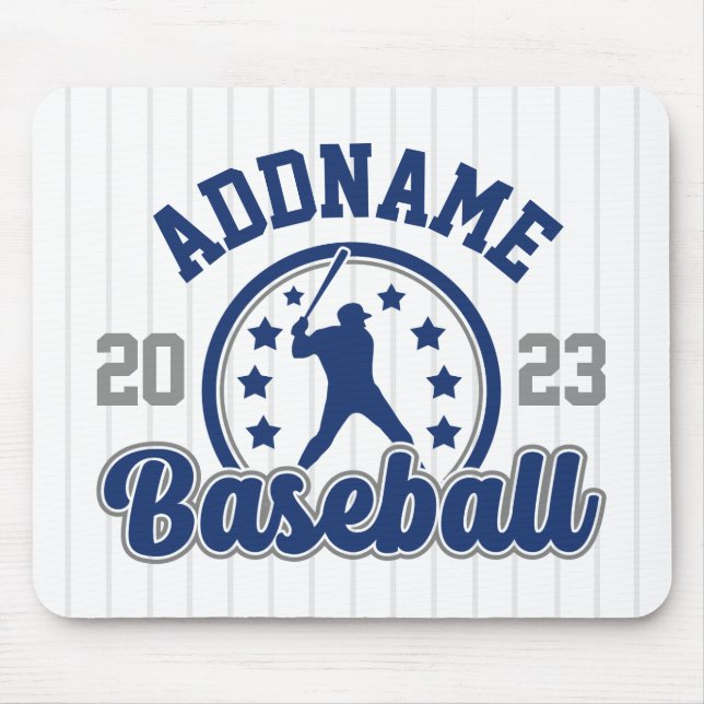 Alfombrilla De Ratón Juego de jugador de equipo de béisbol con nombre p (Frente)