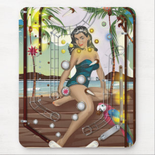 Alfombrilla De Ratón Juego de máquina de pinball vintage