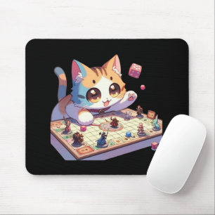 Alfombrilla De Ratón Juego de Mesa Gato Lanzando Dados