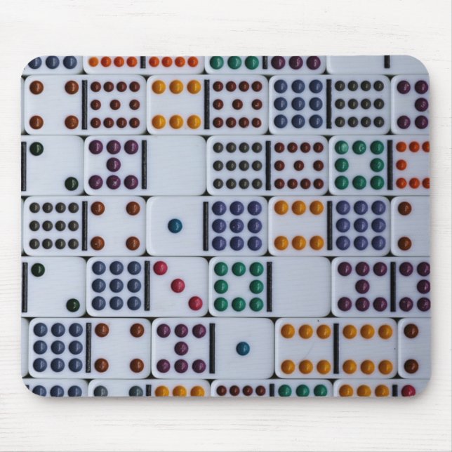 Alfombrilla De Ratón Juego de números de Dominos (Frente)