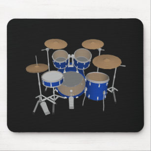 Alfombrilla De Ratón Juego de tambor de 5 piezas - Fin azul - Mousepad 