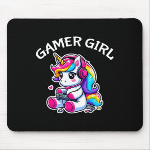 Alfombrilla De Ratón Juego de video lindo Juego de juegos de unicornio