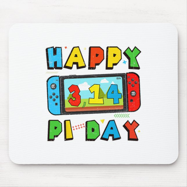 Alfombrilla De Ratón Juego de video Pi Day Gamer Math Teacher Niños Hom (Frente)