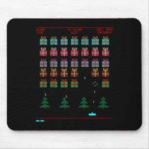 Alfombrilla De Ratón Juego de vídeo retro estilo navidad