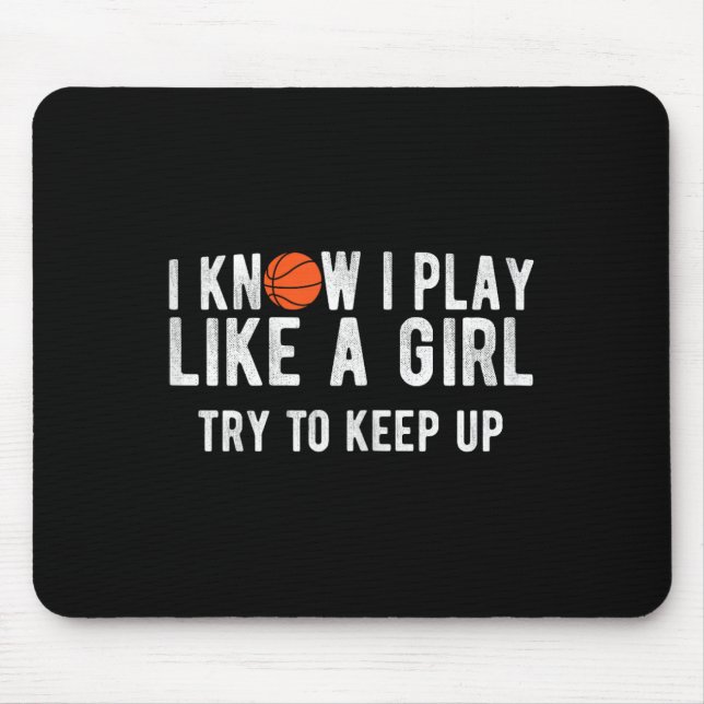 Alfombrilla De Ratón Juego divertido de baloncesto como un baile Chica (Frente)