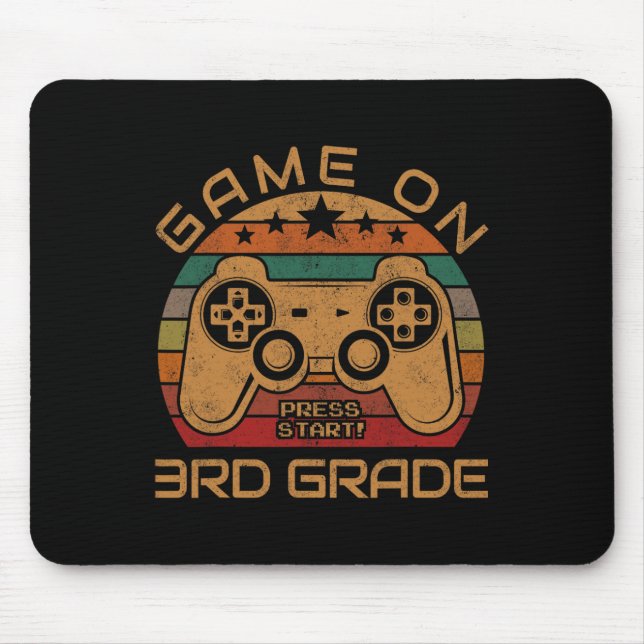 Alfombrilla De Ratón Juego en 3er grado Primer día regalo de jugador de (Frente)