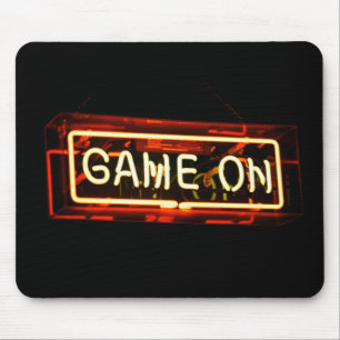 Alfombrilla De Ratón Juego En Neon Rótulo Deportivo Gamer