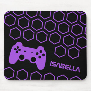Alfombrilla De Ratón Juego Hot Purple Gaming Nombre personalizado