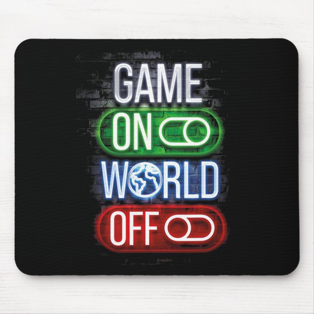 Alfombrilla De Ratón Juego Jugador En Mundo Libre Para Niños Y Hombres (Frente)