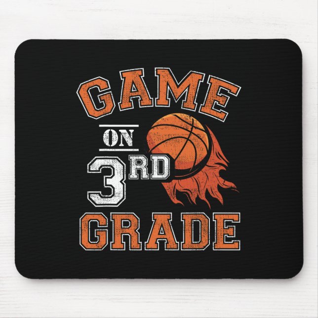 Alfombrilla De Ratón Juegos divertidos en el tercer grado de baloncesto (Frente)