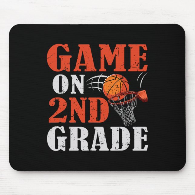 Alfombrilla De Ratón Juegos divertidos sobre baloncesto de 2º grado de  (Frente)